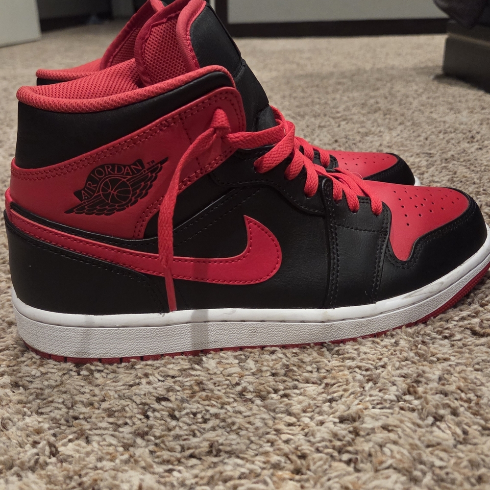 Jordan Black and Red Sneakers